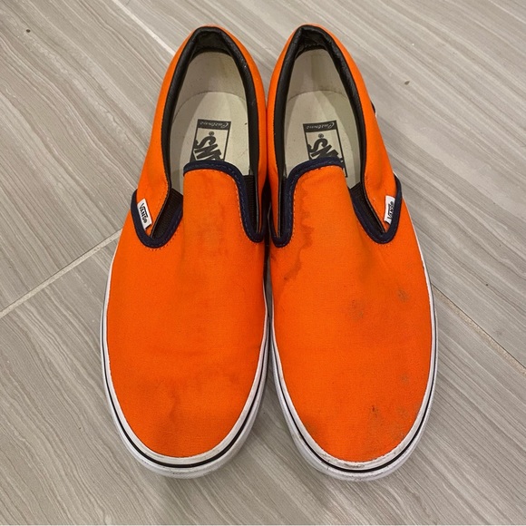 Vans Other - Mens Orange and Blue Syracuse Color Block Slip On Vans